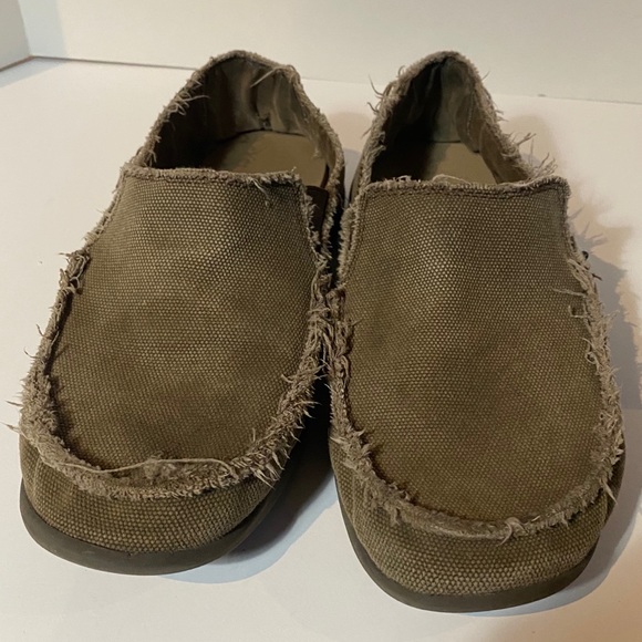 crocs canvas slip ons